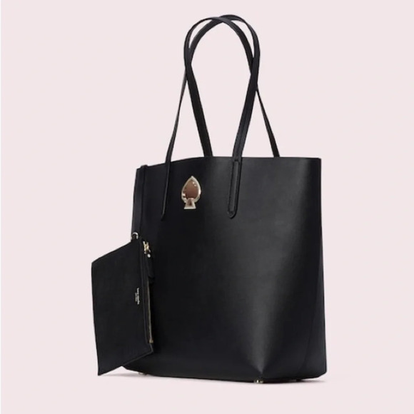 KATE SPADE Suzy Large North South Tote with Zipper Pouch in Black‎ - Picture 3 of 15